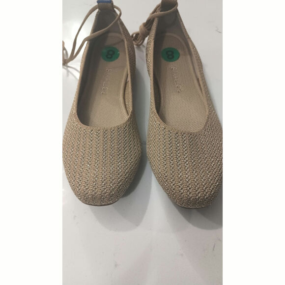 NWT! Rothy's square toe wrap in Gold. Woman's size 8. chic, elegant, bohemian - Picture 4 of 11